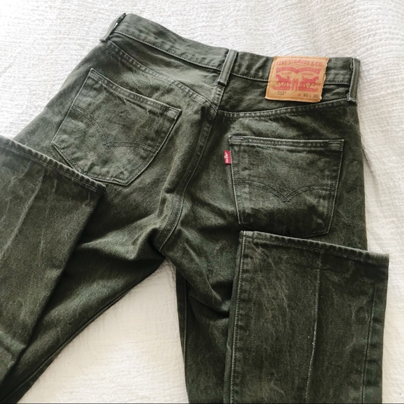 green 501 jeans